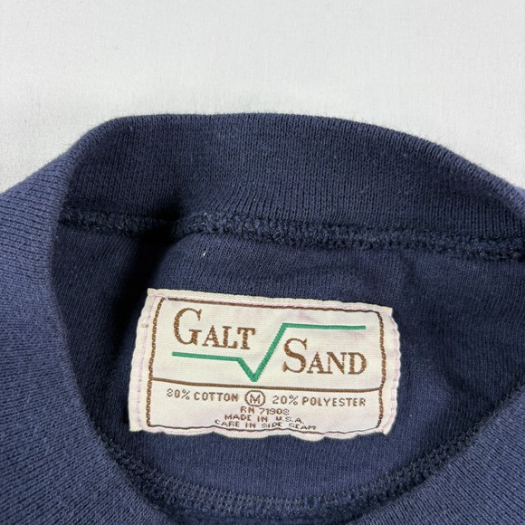 Vintage Georgia Tech Yellow Jackets Sweatshirt Mens M Blue 90s Crew Neck Graphic - Picture 3 of 7